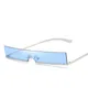 Lunettes de soleil rectangulaires semi-cerclées pour femmes lunettes de soleil UV400 monture en
