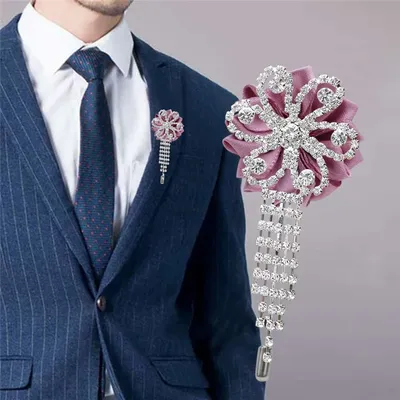Corsage de luxe pour mariée et demoiselles d'honneur décoration de mariage pompon en diamant