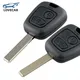 Coque de clé de voiture à distance avec lame 307 coque de clé Fob étui à 2 boutons adaptée pour