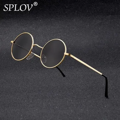 Lunettes de soleil rondes polarisées de marque classiques petites lunettes rétro Vintage lunettes