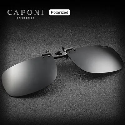 CAPONI-réinitialisation polarisé sur monture de lunettes pour hommes lentilles noires de conduite