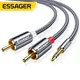 Essager – câble RCA Jack 3.5mm vers 2 RCA câble Audio Aux 3.5mm mâle vers 2RCA adaptateur séparateur