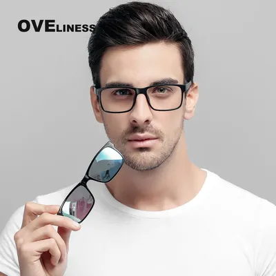 Lunettes de soleil à clip magnétique polarisées pour hommes et femmes lunettes de marque de