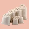 Sacs cadeaux en toile de jute naturelle sacs en coton sacs à ficelle de proximité pour bonbons