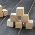 Mini blocs carrés en bois bricolage blanc inachevé 1/1.5/2/2.5cm Cubes en bois massif pour