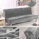 Velours peluche sans bras canapé-lit couverture pliant siège housse moderne extensible canapé-lit