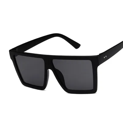Lunettes de soleil rétro noires pour femmes design carré vintage lunettes de soleil pour dames