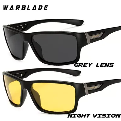WarBLade – lunettes de soleil pour hommes Vision nocturne Protection UV400 conduite nocturne HD
