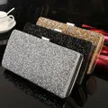 Femmes soirée pochette diamant Sequin mariage pochette sac à main et sac à main fête Banquet noir or