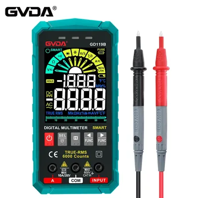 GVDA-Multimètre numérique intelligent de nouvelle génération testeur de tension 600V Ture RMS