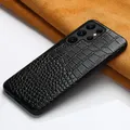 Coque de téléphone en cuir véritable pour Samsung Galaxy S24 S23 Ultra S22 Plus S21 FE S
