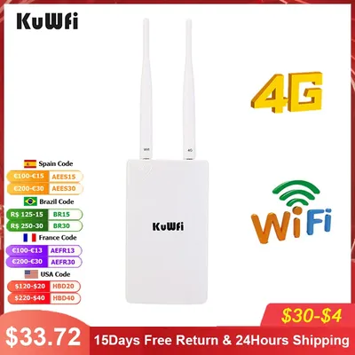 KuWFi-Routeur Wi-Fi 4G sans fil étanche pour l'extérieur CPE débloqué Fesse/TDD CAT4 150Mbps