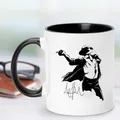 Tasses à café en céramique Michael Jackson thé standardism cadeaux d'anniversaire d'amis phtal350