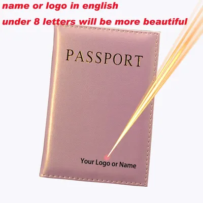 Couverture de Passeport Personnalisable pour Femme en Cuir PU Portefeuille de Voyage à la Mode