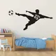 Autocollant mural personnalisé avec nom de garçon de football palette de football décalcomanies