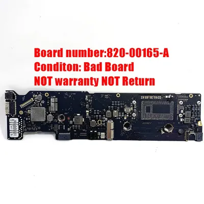 Carte mère pour MacPleAir 13 "A1466 Logic Board matériau non garanti 820-00165-A 2015