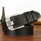 Ceinture décontractée en cuir véritable pour hommes cuir de vachette de haute qualité rétro