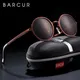 BARCUR Hot Black lunettes de soleil rondes pour hommes marque de luxe lunettes rétro Vintage pour