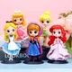 Disney-Figurines de princesses dégradées Ariel Elsa Anna Pepper jouets en PVC pour enfants