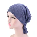 Chapeau en coton extensible pour femmes musulmanes hijab cancer chimio turban écharpe de tête