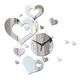 Horloges murales en acrylique style moderne cœurs décoration de salon bricolage simple face