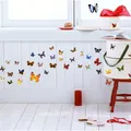 Coloré 81 papillons 3D autocollant mural bricolage Stickers muraux salon romantique fleur papillon