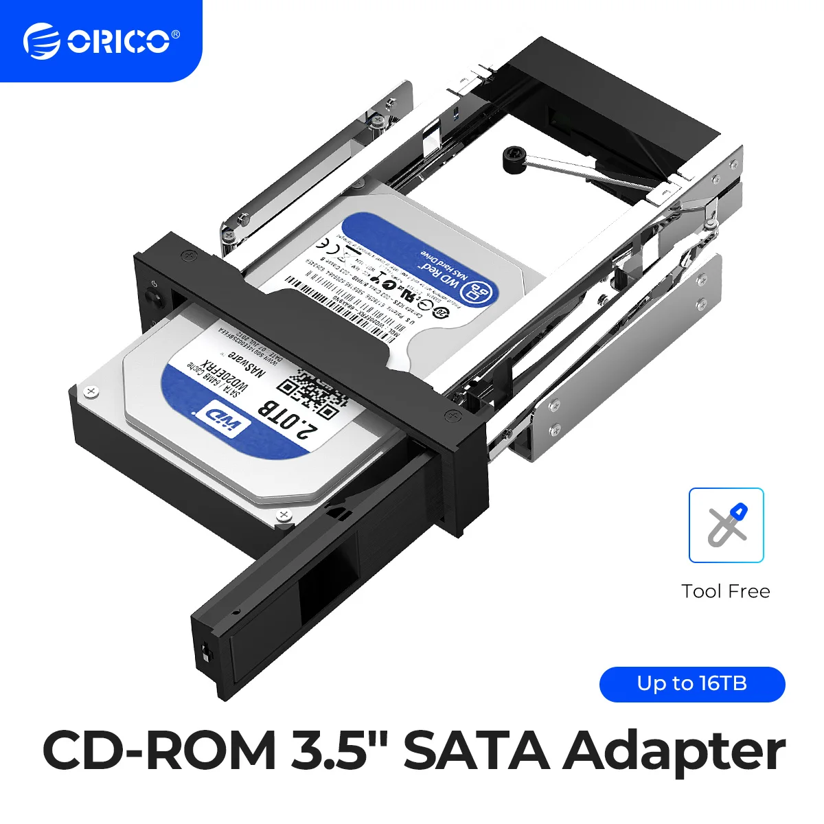 ORICO CD-ROM 3.5 pouces interne SATA disque dur SSD adaptateur lecteur baie convertisseur montage rapide ket Caddy escalMobile T1 outil gratuit