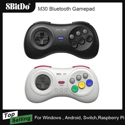 AKAnj8-Manette de jeu Bluetooth BitDo M30 Style MD Nintendo Switch PC SonOS Android Raspberry