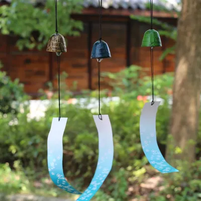 Iwachu – ensemble de 3 carillons éoliens traditionnels japonais en fonte décoration de Patio