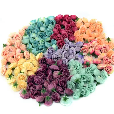 Mini roses artificielles en soie 2 5 cm 10/50/100 pièces fausses fleurs pour décoration de