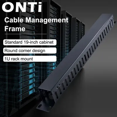ONTi 1U/2U gestion des câbles support de serveur Horizontal de 19 pouces fente 12/24 organisateur