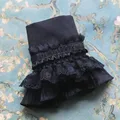 Pull princesse Lolita noir style gothique rétro manches détachables faux poignets dentelle à