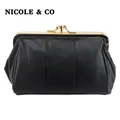 NICOLE & CO – porte-monnaie Original en peau de mouton pour femmes nouveau petit portefeuille à