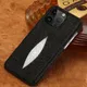 Coque de téléphone en cuir véritable Stingray coque de luxe pour iPhone 15 12 11 13 14 Pro Max