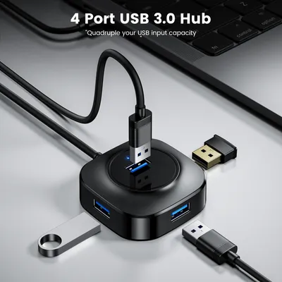 Airies USB 3.0 2.0 4 ports vitesse mini multiple 3 ports USB 3.0 extenseur pour PC