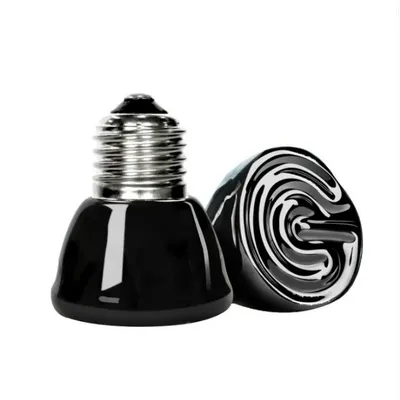 Lampe chauffante à infrarouge lointain en céramique noire pour animaux de compagnie ampoule plus