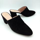 J. Crew Shoes | J. Crew Black Suede Leather Block Heel Mule 10 | Color: Black | Size: 10