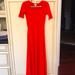 Lularoe Dresses | Lularoe Red Dress Size Xs | Color: Red | Size: Xs