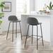 Riley 2Pc Bar Stool Set Gray/ Matte Black - 2 Stools - Crosley CF501729-GY