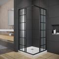 Elegant 36" W x 36" D x 72" H Framed Square Double Sliding Shower Enclosure, Glass | 72 H x 36 W x 36 D in | Wayfair BL-363672GD