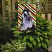 The Holiday Aisle® Benecia Schnauzer Candy Cane Holiday Christmas 2-Sided Garden Flag, Polyester in Red | 15 H x 11 W in | Wayfair