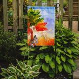 Red Barrel Studio® Fall Labrador Retriever 2-Sided Polyester 15 x 11.5 in. Garden Flag in Gray/Orange | 15 H x 11.5 W in | Wayfair