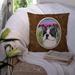 Winston Porter Boston Terrier Modern Indoor/Outdoor Throw Pillow Polyester/Polyfill blend | 14 H x 14 W x 4 D in | Wayfair