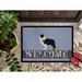 Red Barrel Studio® Border Collie Welcome 27 in. x 18 in. Non-Slip Outdoor Door Mat Synthetics | 18 W x 27 D in | Wayfair