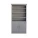 Latitude Run® Hanvika 36" W Standard Bookcase Wood in Gray/White | 84 H x 36 W x 13 D in | Wayfair 043CD4D18A6B4AE09ACFB26BB709F7AB