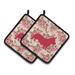 Red Barrel Studio® Corgi Shabby Elegance Roses Potholder Polyester in Pink | 7.5 W in | Wayfair EEB2E1D9B33843CBBDFC64305F4B66AC