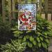 The Holiday Aisle® Zohrab Christmas Santa Forrest Friends 2-Sided Garden Flag, Polyester | 15 H x 11 W in | Wayfair