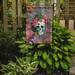 Bungalow Rose Day of the Dead Skull Flowers 2-Sided Polyester 15 x 11 in. Garden Flag in Gray | 15 H x 11 W in | Wayfair