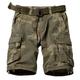 MUST WAY Men's Casual Cotton Twill Cargo Shorts Multi Pocket Loose Fit Work Shorts 8062 C34 Retro Camo Thick 30