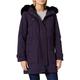 Amazon Brand - MERAKI Women's Parka Faux Fur Hooded Coat, Blue (Navy), 10, Label:S